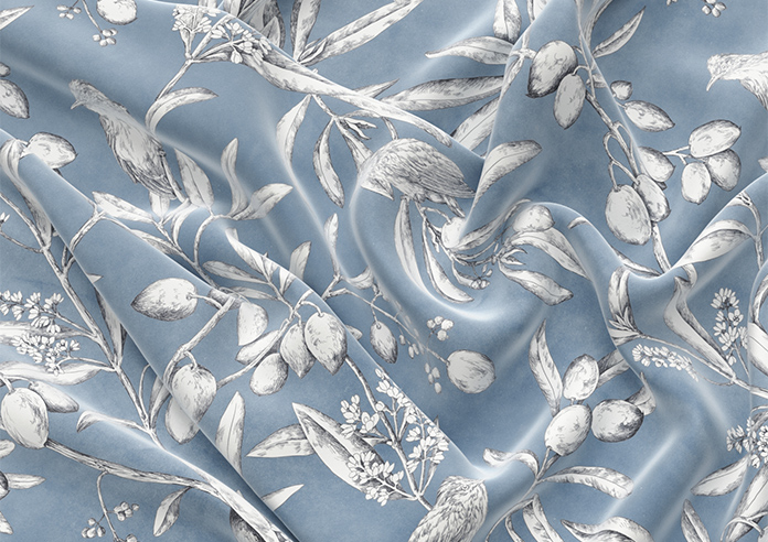 Aviary Velvet, Denim - Twist&Fit Roman Blind - Image 4